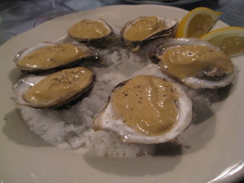 Oysters and Coffee Sabayon