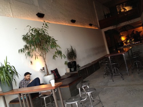 The Garage Door Style Entrance to Kinfolk, Temporary House of Frej