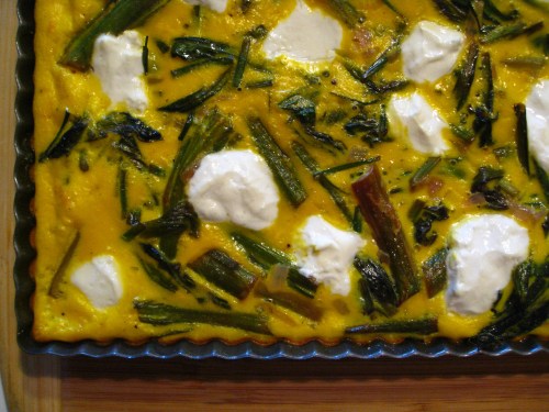 Wild Pokeweed and Field Garlic Breakfast Tart