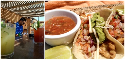 Poolside Cilantro Margarita and Fresh Fish Tacos