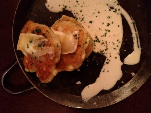 Sweet Corn & Garlic Chive "Shortstack" Pancakes with Mt. Tam