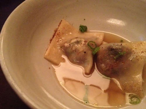 Guinea Hen Dumplings with Aromatic Broth