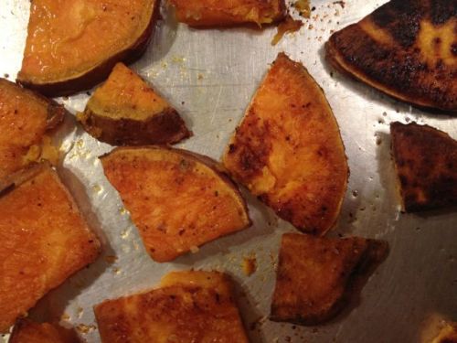 Roasted sweet potatoes