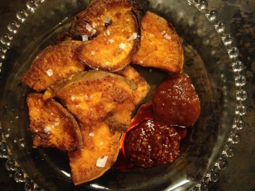 Roasted Sweet Potatoes with Gochujang